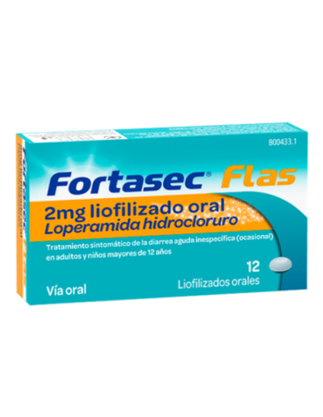 FORTASEC FLAS 2 MG 12 LIOFILIZADOS ORALES Diarrea y Trastornos Digestivos - 