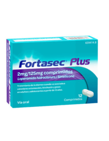 FORTASEC PLUS 2-125 MG 12 COMPRIMIDOS Diarrea y Trastornos Digestivos - 