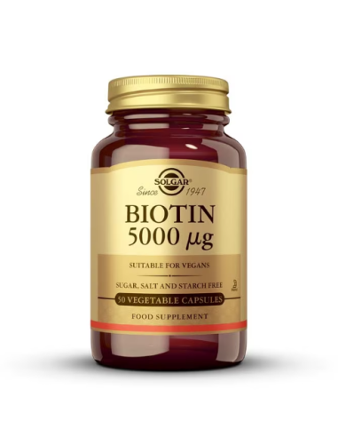 SOLGAR BIOTINA 5000 MICROGRAMOS 100 CAPSULAS VEGETALES Inicio y  - SOLGAR