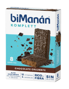 BIMANAN KOMPLETT BARRITA CHOCOLATE CRUJIENTE 8 UNIDADES Dietetica y Inicio - BIMANAN