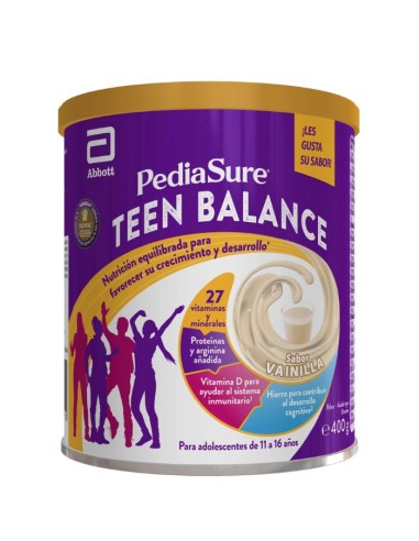 PEDIASURE TEEN BALANCE VAINILLA 400G Infantiles y Vitaminas - PEDIASURE