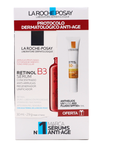 LA ROCHE POSAY RETINOL B3 SERUM PROTOCOLO DERMATOLOGICO ANTI AGE 30ML Cosmética facial y Cosmética - LA ROCHE POSAY