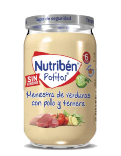 MENESTRA DE VERDURAS CON TERNERA Y POLLO 235G Bebé y mamá y Inicio - NUTRIBEN