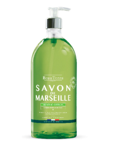 BEAUTERRA JABON DE MARSELLA MENTA-LIMON 1 L Jabones de baño y Higiene Corporal - 
