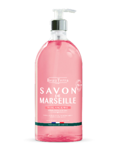 BEAUTERRA JABON DE MARSELLA ROSA ANTIGUA 1 L Jabones de baño y Higiene Corporal - 