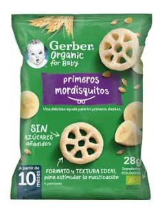 GERBER SNACK PRIMEROS MORDISQUITOS 28G Bebé y mamá y Inicio - NESTLE ESPAÑA