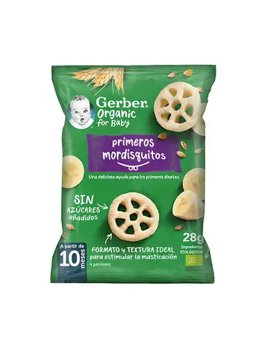 GERBER SNACK PRIMEROS MORDISQUITOS 28G Bebé y mamá y Inicio - NESTLE ESPAÑA