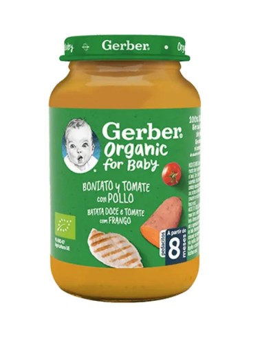 GERBER TARRITO ORGANIC BONIATO TOMATE POLLO 190G Inicio y  - NESTLE ESPAÑA