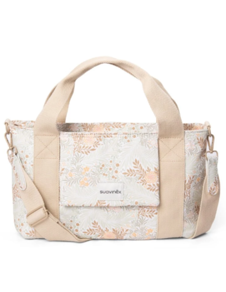 SUAVINEX BOLSO PASEO PANERA POETRY PRINT BEIGE Bebé y mamá y Inicio - SUAVINEX