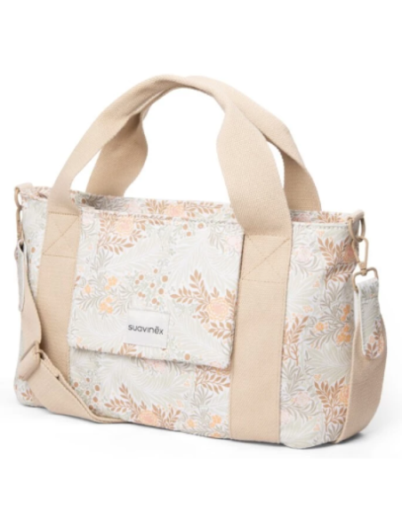 SUAVINEX BOLSO PASEO PANERA POETRY PRINT BEIGE Bebé y mamá y Inicio - SUAVINEX