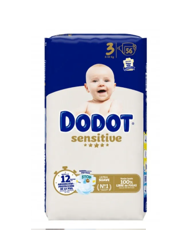 DODOT SENSITIVE PAÑAL INFANTIL TALLA 3 56 UNIDADES Inicio y  - 