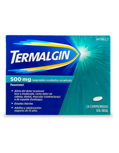 TERMALGIN 500 MG 24 COMPRIMIDOS Analgesicos y Analgésico y Antiinflamatorio - 