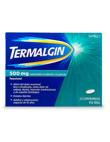 TERMALGIN 500 MG 24 COMPRIMIDOS Analgesicos y Analgésico y Antiinflamatorio - 