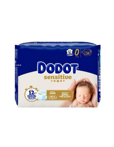 DODOT SENSITIVE RECIEN NACIDO T-0 24 UNIDADES Bebé y mamá y Inicio - DODOT