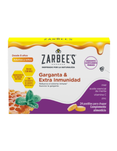 ZARBEES GARGANTA & INMUNIDAD LIMON MIEL 24 COMPRIMIDOS Inicio y  - 