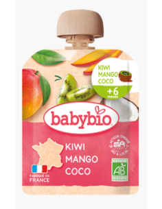 BABYBIO POUCH KIWI MANGO COCO +6M Pouchs y Alimentacion del bebe - BABYBIO