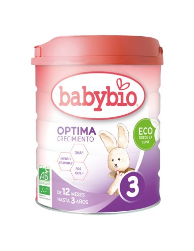 BABYBIO OPTIMA 3 LECHE CONTINUACION 800G Inicio y  - BABYBIO