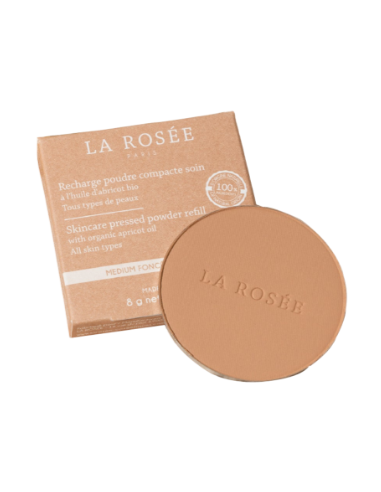 LA ROSEE POLVO COMPACTO MEDIO OSCURO RECARGA 8G