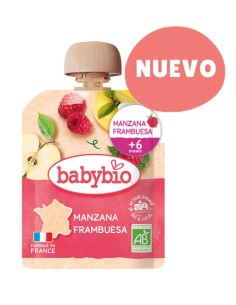 BABYBIO POUCH MANZANA FRAMBUESA +6M 1 UNIDAD