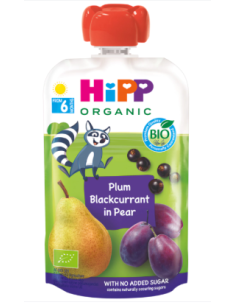 HIPP POUCH CIRUELA PERA Y GROSELLA 100 G