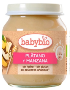 BABYBIO POTITO PLATANO Y MANZANA 130 G