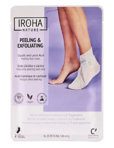 IROHA NATURE MASCARILLA PEELING PARA PIES 2 UNIDADES