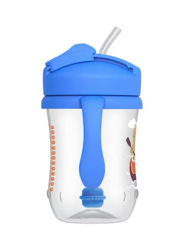 DR BROWN'S MI PRIMER VASO CON PAJITA AZUL OSO...