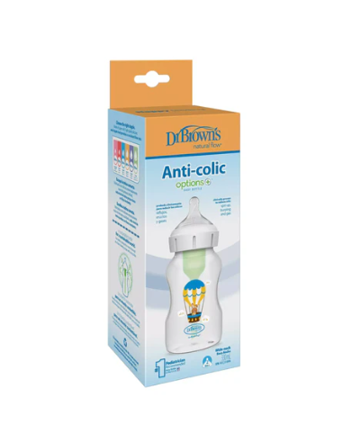 DR BROWNS BIBERON BOCA ANCHA CONEJO GLOBO 330ML