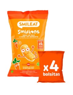 SMILITOS DE MAIZ Y AVENA CON ZANAHORIA 4 BOLSAS 12 G...