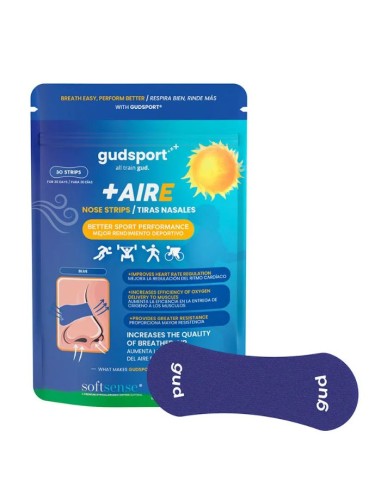GUDSPORT TIRAS NASALES AZUL OSCURO 30 UNIDADES