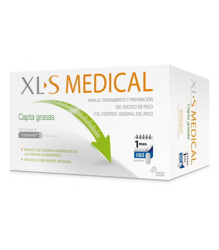 XLS MEDICAL CAPTAGRASAS 180 COMP Inhibidores absorcion y Adelgazamiento