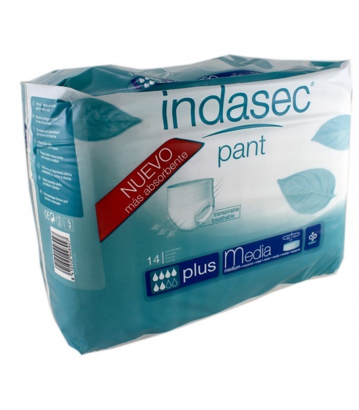 INDASEC PANT PLUS 80-110 T-M 12 UNIDADES Incontinencia y Higiene Intima