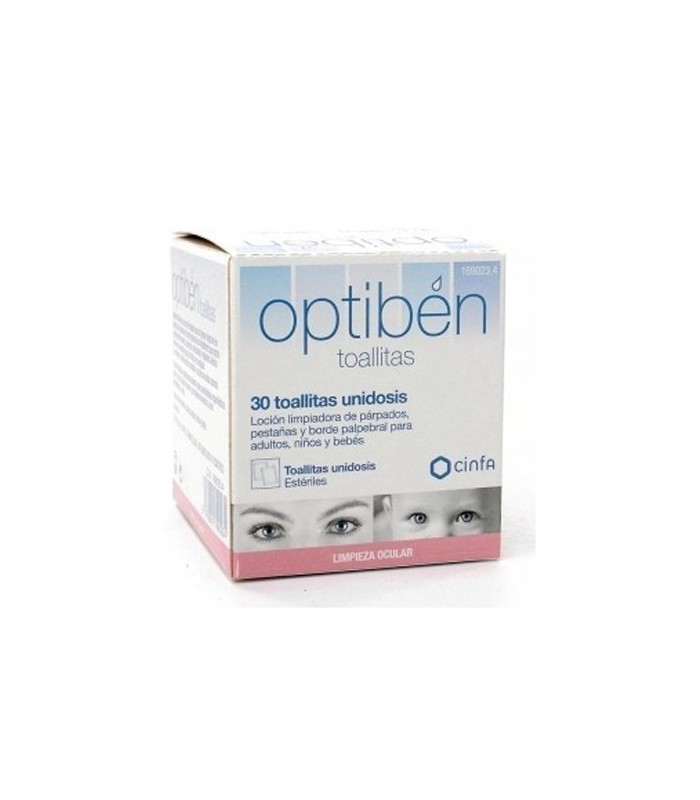 OPTIBEN TOALLITA CON LOCION LIMPIADORA 30 Nariz ojos y oidos y Farmacia en Casa