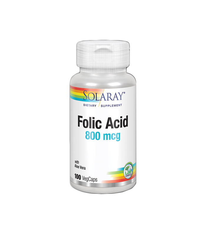 SOLARAY ACIDO FOLICO 800MCG 100 CAP. VEGETALES Complementos alimenticios y Embarazo y post parto
