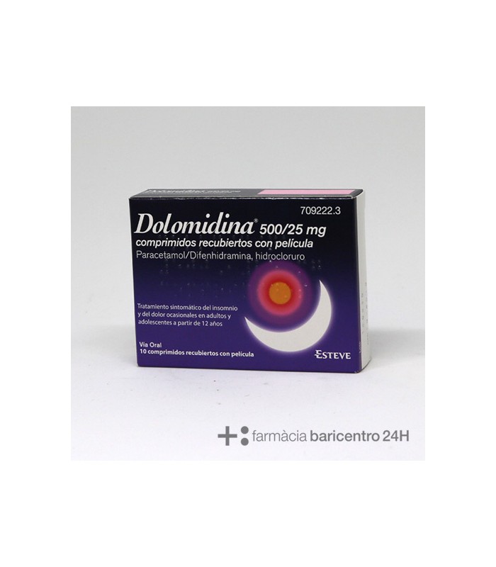 DOLOMIDINA 500-25 MG 10 COMPRIMIDOS RECUBIERTOS